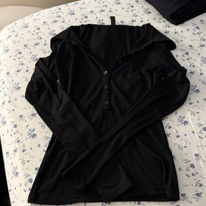 Black button down Women's Top
